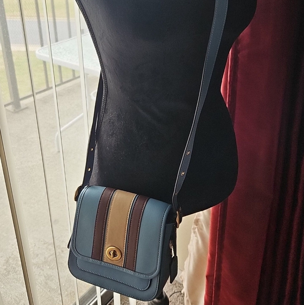 Coach Varsity Stripe Rambler crossbody purse. - Picture 14 of 16